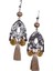 Lüks Kristal Çiçek Püskül Damla Küpe Kadınlar Için Parlak Zirkon Opal Uzun Dangle Küpe Kızlar Parti Düğün Takı Hediye Metal RENK:ER22Y1287 (Yurt Dışından) 1