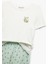 Viskon Kumaş Bisiklet Yaka Kısa Kollu Limon Baskılı Pijama Takımı 3