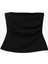 Krep Scuba Kumaş Drape Detaylı Asimetrik Straplez Üst 3