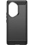 Honor 300 Ultra ile Uyumlu Brushed Carbon Fiber Silikon Kılıf - Siyah AL3332 1
