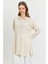 5410 Polo Yaka Tunik Ekru 1