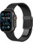 Watch 10 46MM Titan Premium Metal Hasır Kordon Siyah 1
