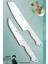 Sürmene Serisi Mutfak Santoku Şef Bıçak Seti Et Ekmek Sebze Şef Bıçağı 2'li Set Beyaz ( MFT-018 ) 1