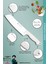 Sürmene Serisi Mutfak Santoku Şef Bıçak Seti Et Ekmek Sebze Şef Bıçağı 2'li Set Beyaz ( MFT-018 ) 3