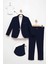 Blazer Ceket, Pantolon ve Tişört 3'lü Erkek Çocuk Takım Elbisesi - Lacivert 1