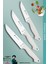 Sürmene Serisi Mutfak Bıçak Seti Et Ekmek Tavuk Sebze Salata Bıçağı 3'lü Set Beyaz (Mft-20) 1