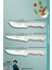 Sürmene Serisi Mutfak Bıçak Seti Et Ekmek Sebze Salata Bıçağı 3'lü Set Beyaz ( MFT-022 ) 2