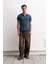 Dokulu Polo Yaka Triko Indigo T-Shırt 3