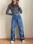 2501 Kadın Büyük Yıldız Baskılı Bagy Big Stars Model Kot Denim Pantolon 3