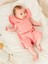 Jakarlı Örme Kız Bebek Barbatözü %95 Pamuklu 1