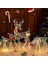 3 Adet El Yapımı Demir Sanatıelk Geyiği Noel Bahçe Dekoru ve LED Işık Parlayan Parıltılı Ren Geyiği Noel Ev Dış Mekan Bahçe Dekoru (Yurt Dışından) 2