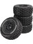4 Adet 65MM Kauçuk Lastik 12MM 1/14 Mjx 14301 14302 14303 Rc Araba Yükseltme Parçaları Aksesuarları Siyah (Yurt Dışından) 2