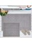 Soft Kare Desen 2'li Banyo Paspası - Gri - 60 x 100 cm + 50 x 60 cm 1