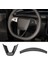 Araba Direksiyon Simidi Kapağı Trim Sticker Abs Karbon Fiber Tesla Model 3 Highland 2024 Iç Aksesuarlar (Yurt Dışından) 2