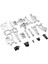 Rc Araba Aksesuarları Metal Salıncak Kolu Direksiyon Kupası Yükseltme Seti Mjx Hyper Go 1/14 14209 14210 H14BM Rc Araba (Gümüş) (Yurt Dışından) 1