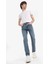Slim Tapered Fit Dar Kalıp Normal Bel Daralan Paça Jean Pantolon E7035AX25SP 5