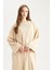 Relax Fit Şal Yaka Krinkıl Kumaş Uzun Kimono E1816AX25SP 8