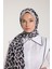 Pure Tone Şal - Leopar Desen - Soft Gri - Siyah 3