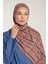 Pure Tone Şal - Kare Desen - Sütlükahve - Kahve 3
