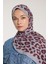 Pure Tone Şal - Leopar Desen - Gümüş - Bordo 4