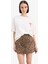 Coool Leopar Desenli Normal Bel Gabardin Mini Etek E4398AX25SP 3