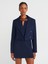 60756 Kruvaze Düğmeli Crop Blazer-Lacivert 1