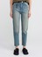 71779 Lazer Yıkama Likralı Denim Mom Pantolon-Tint 3