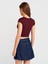 30528 Pamuk Ve Modal Karışımlı Crop Top-Siyah 2