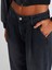 71733 Pileli Geniş Denim Pantolon-Siyah 4