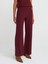 71819 Yüksek Bel Pantolon-Bordo 3