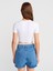 31175 Bisiklet Yaka Crop Top-Beyaz 2