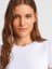 31175 Bisiklet Yaka Crop Top-Beyaz 4
