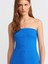 90758 Straplez Elbise-Saks 3