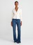 71748 Koyu Renk Straight Denim Pantolon-Lacivert 1
