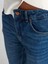 71748 Koyu Renk Straight Denim Pantolon-Lacivert 4