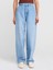 71795 Taşlanmış Balon Denim Pantolon-Mavi 3