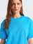 30312 Dekoratif Dikişli Bisiklet Yaka T-Shirt-Kahve 4