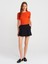 31655 Bisiklet Yaka Crop Top-Kırmızı 3