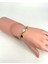 Yonca Detaylı Çelik Pandora Bileklik (Gold) Blk 211195 1