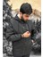 Erkek Siyah Içi Kürklü Su ve Rüzgar Geçirmez Kapüşonlu Kışlık Mont & Kaban & Parka ML-FMM-100 3