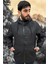 Erkek Siyah Içi Kürklü Su ve Rüzgar Geçirmez Kapüşonlu Kışlık Mont & Kaban & Parka ML-FMM-100 4