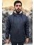 Erkek Lacivert Içi Kürklü Su ve Rüzgar Geçirmez Kapüşonlu Kışlık Mont & Kaban & Parka ML-FMM-100 1