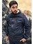 Erkek Lacivert Içi Kürklü Su ve Rüzgar Geçirmez Kapüşonlu Kışlık Mont & Kaban & Parka ML-FMM-100 5