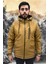 Erkek Taba Içi Kürklü Su ve Rüzgar Geçirmez Kapüşonlu Kışlık Mont & Kaban & Parka ML-FMM-100 1
