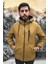 Erkek Taba Içi Kürklü Su ve Rüzgar Geçirmez Kapüşonlu Kışlık Mont & Kaban & Parka ML-FMM-100 4