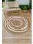 Marakeş Dekoratif Modern Yuvarlak Kabartmalı Dokuma Halı 678/SİYAH/200X200 1