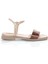 MİA028-3011 Deri Kadın Günlük Konforlu Bronz Tatil Sandalet 5