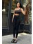 Siyah Yüksek Bel Skinny Jean Pantolon 1