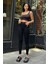 Siyah Yüksek Bel Skinny Jean Pantolon 4