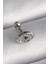 316L Çelik Gümüş Renk Zirkon Taşlı Göz Tragus Piercing - Lisinya 1